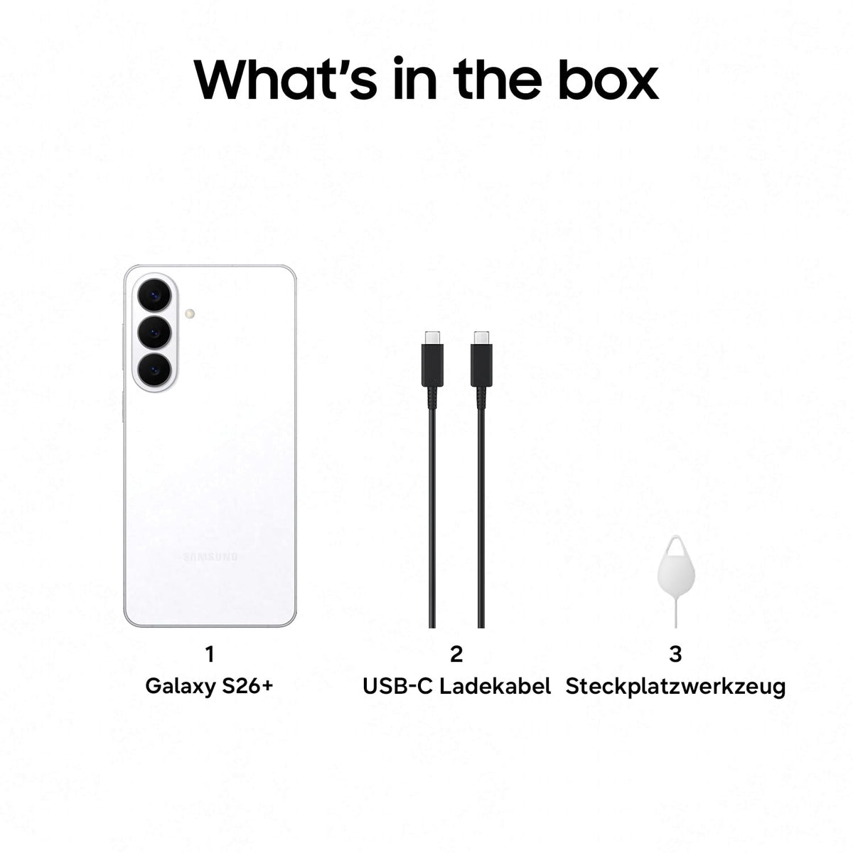 Samsung Galaxy S26+ AI Smartphone with Galaxy AI, Unlocked, Android Phone, 12 GB RAM, 512 GB Storage, AP Processor, 50 MP, White, 3 Years Manufacturer Warranty [Exclusive on Amazon] - F-MS947BZWGAMZ