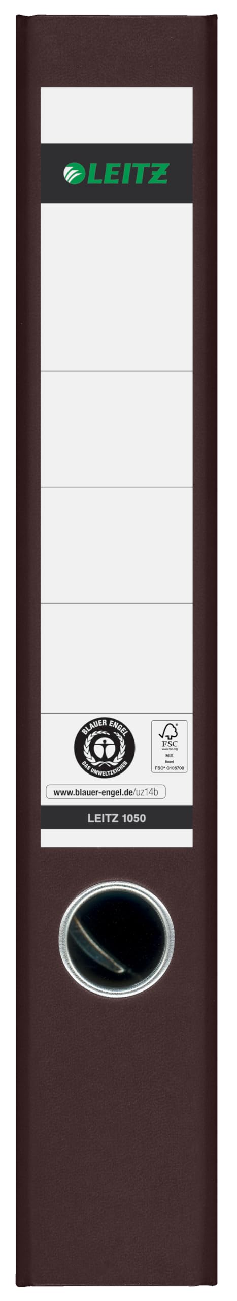 Leitz quality folders, pack of 20, the original, DIN A4 narrow file folder, 5 cm wide, cloud marble paper, recycled folder, Blue Angel, with 180° mechanics, highest stability, brown, 10505075 - 10505075-20