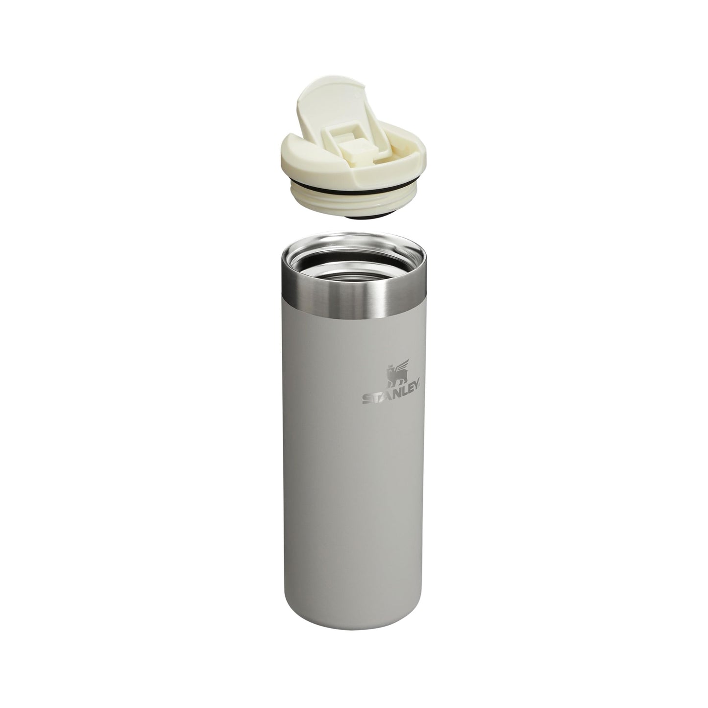 Stanley 1913 Aerolight Transit Thermo Mug 0.47L - Keeps Hot for 6 Hours - Dishwasher Safe - Coffee Mug To Go Leak-Proof - Compatible with Common Car Drink Holders - Thermos Flask - Ash - 10-10787-216