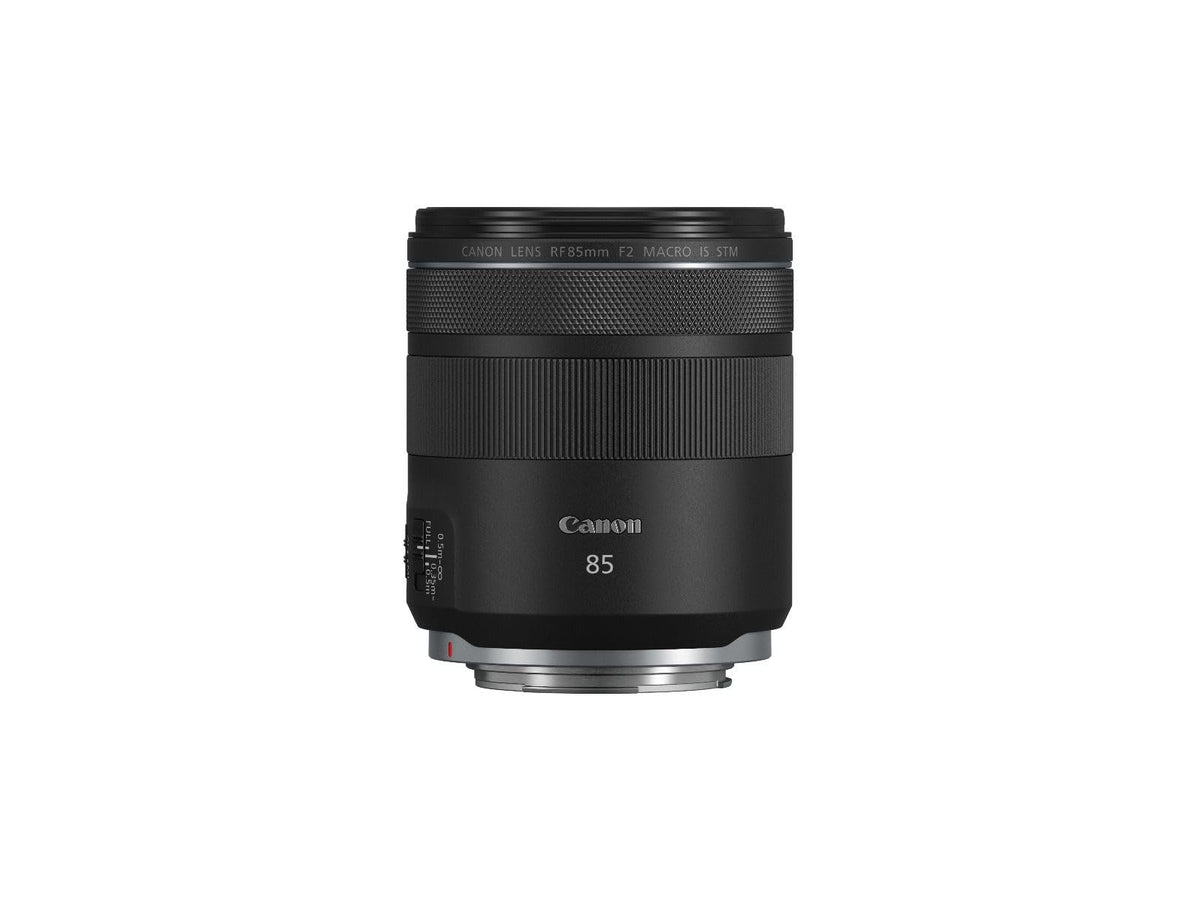 Canon RF 85mm F2 Makro is STM Obiectiv pentru portrete pentru seria Canon EOS R (raport de amplificare macro de 0,5x, stabilizator de imagine cu 5 trepte, diafragmă cu 9 lameluri, motor STM silențios, obiectiv cu unghi larg) Negru