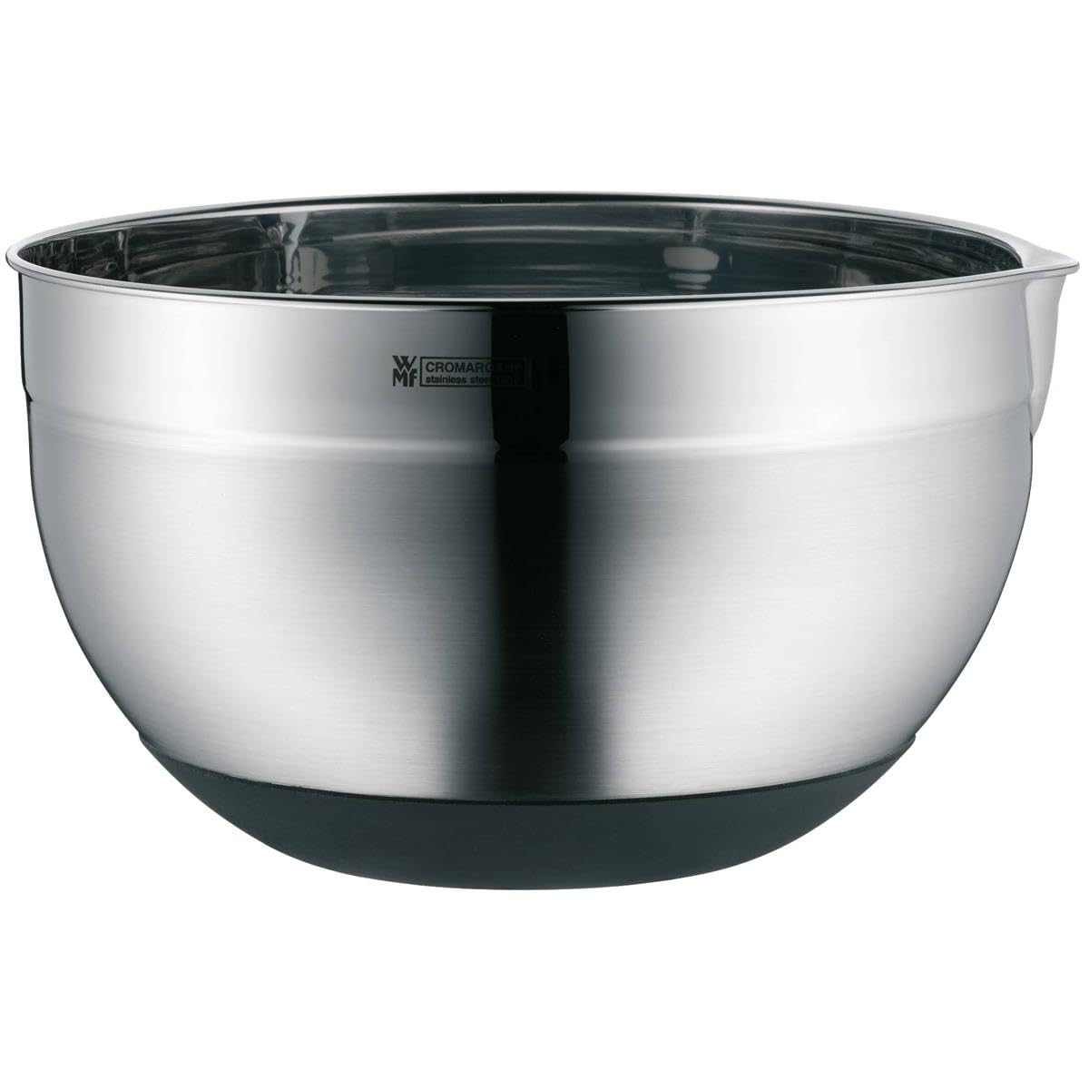 WMF Gourmet kitchen bowl 24 cm, mixing bowl 4.0l, Cromargan stainless steel, heat-resistant up to 250°C, dishwasher-safe, non-slip base - 0646606030