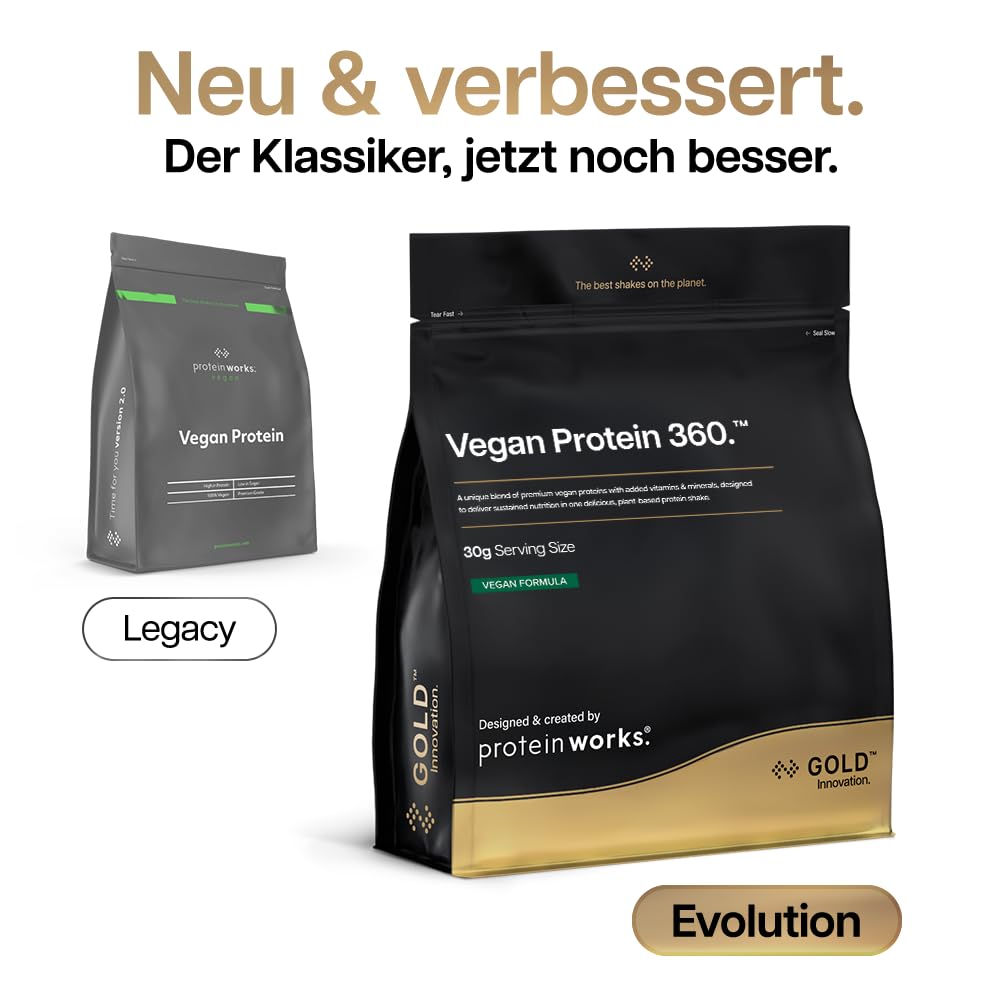 Protein Works | Vegan Protein 360 - Gold, fără aromă, 2kg - POWVEGANUNF2KG