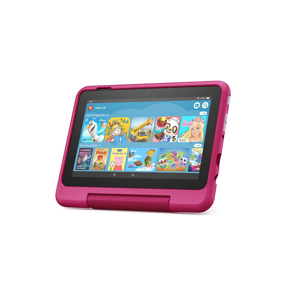 Child-friendly case for the Fire 7 tablet (only compatible with 12th generation, 2022), for ages 6 and up, rainbow design - 53-028174
