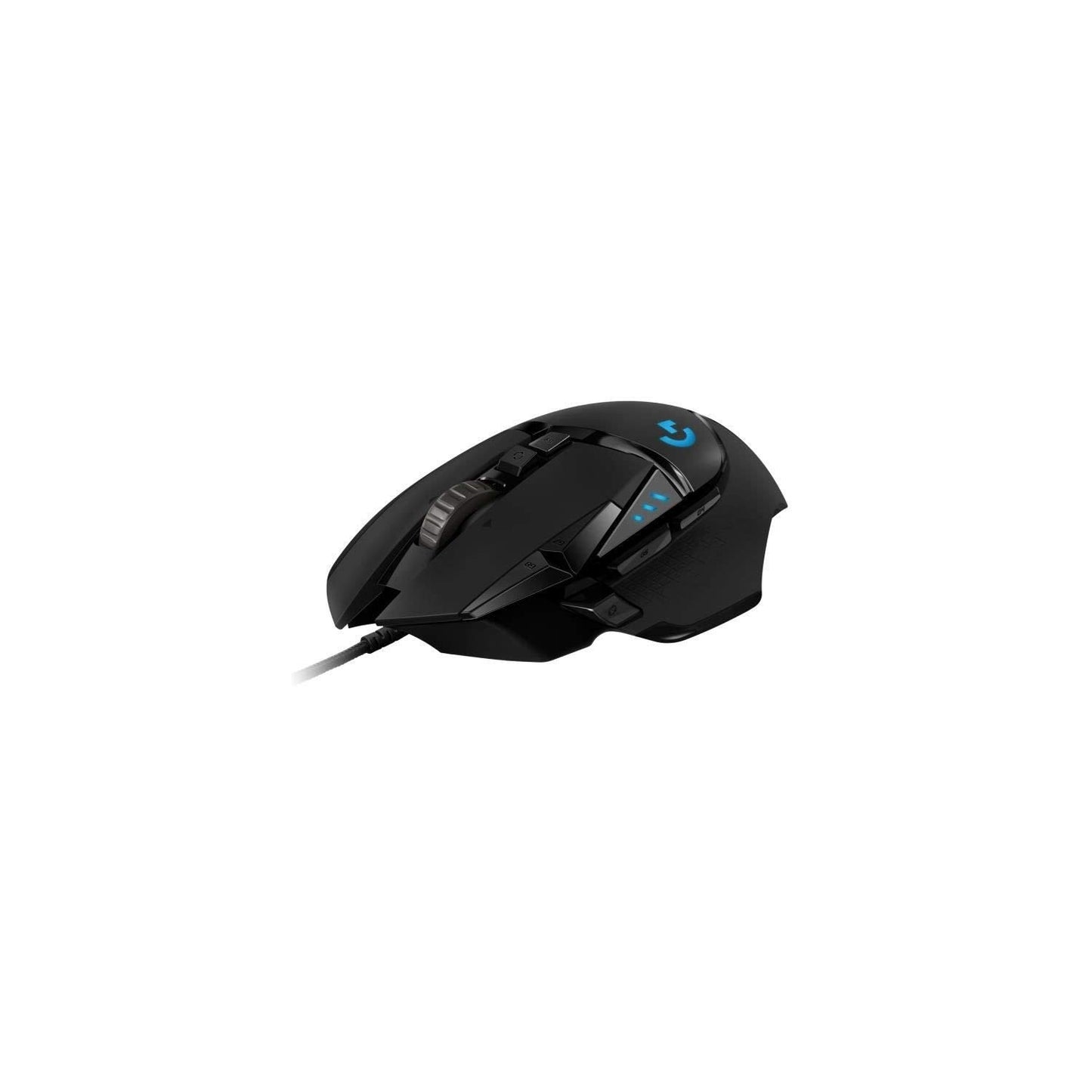 Logitech G502 HERO high-performance gaming mouse with HERO 25K DPI optical sensor, RGB lighting, weight tuning, 11 programmable buttons, customizable game profiles, PC/Mac - Black - 910-005471