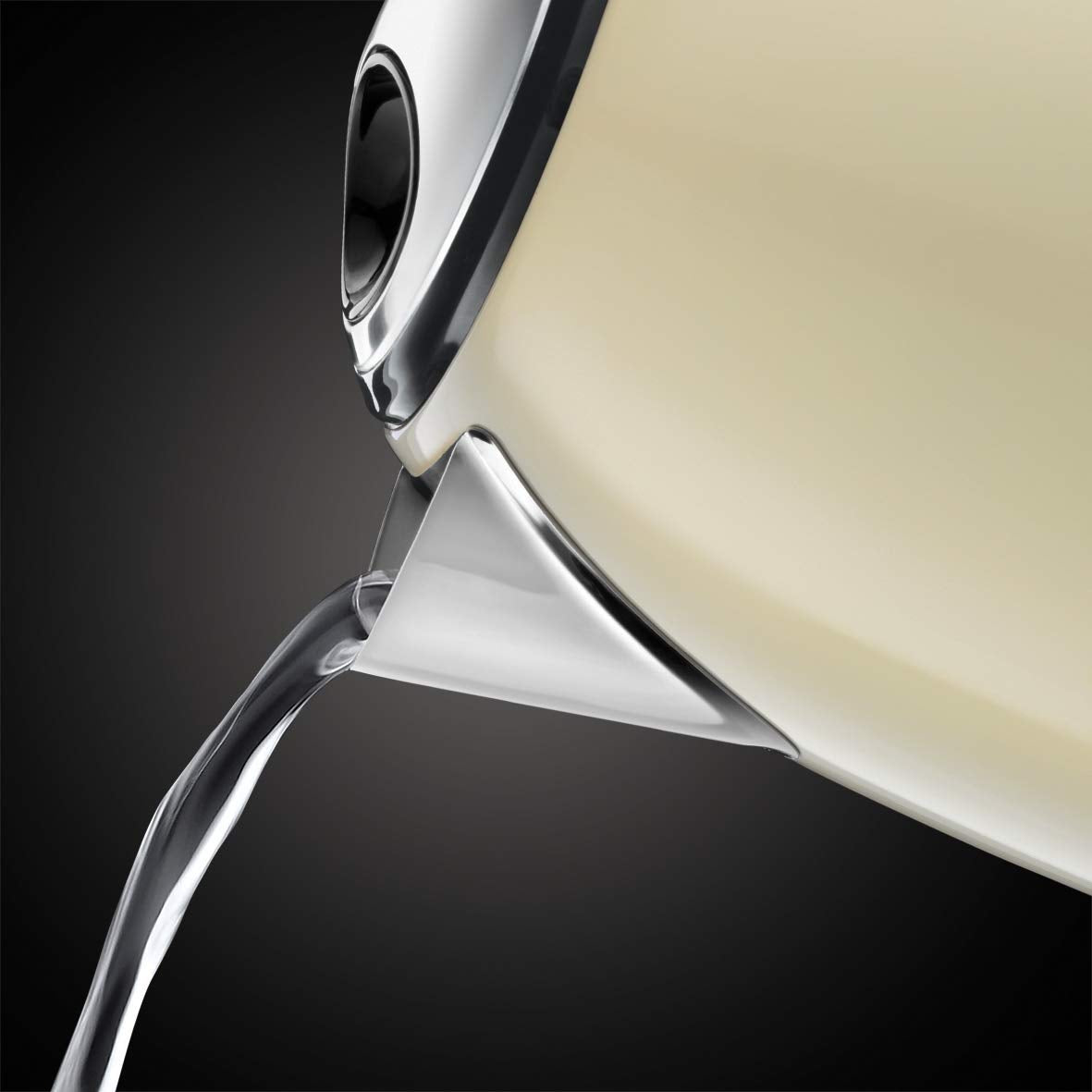 Russell Hobbs Fierbător de apă, 1,0 l, Oțel inoxidabil Crem, Funcție de fierbere rapidă - 24993-70