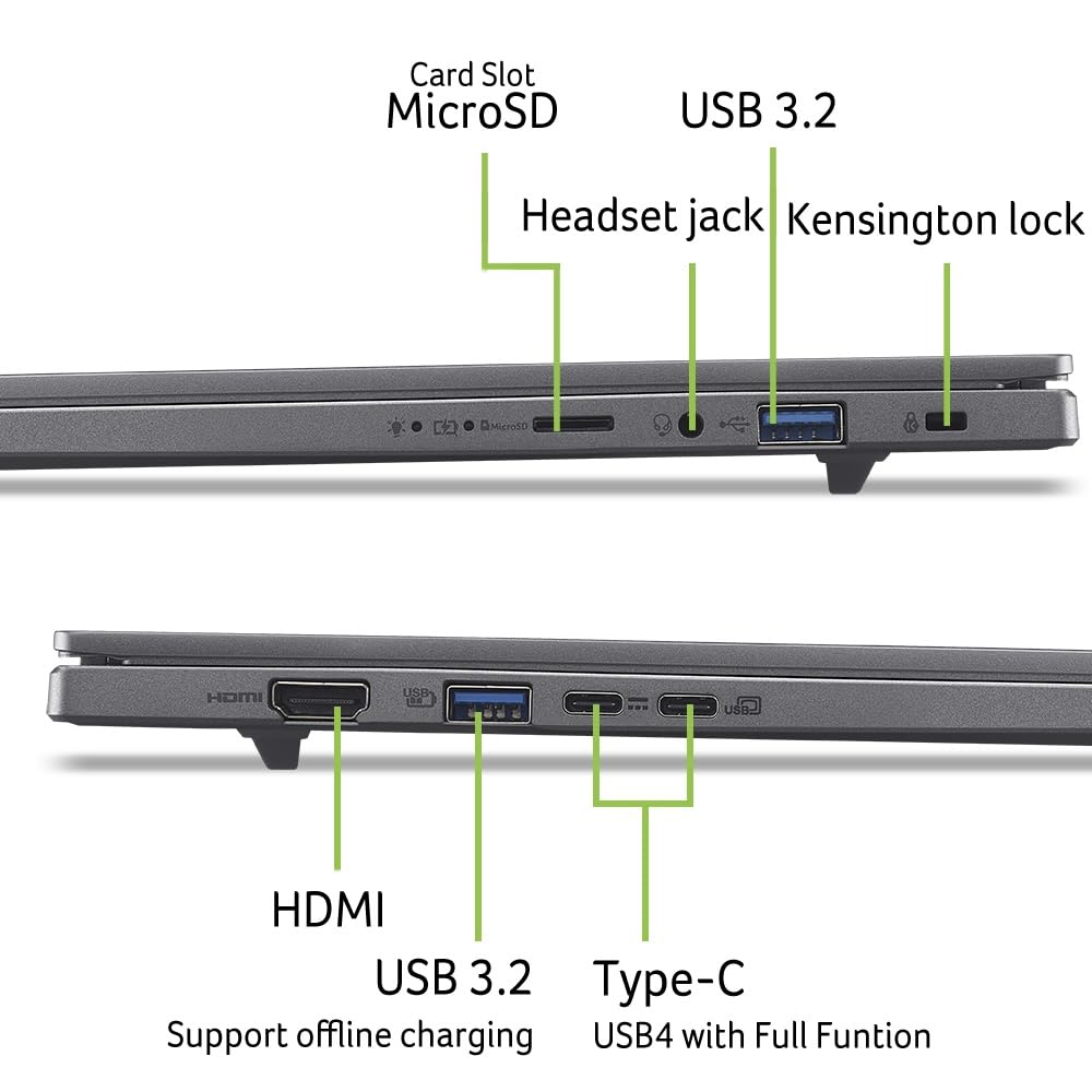 Acer Aspire 16 AI | Laptop | Ryzen AI 5 | 16GB | 512GB | cu adaptor de alimentare - A16-61M-R98E