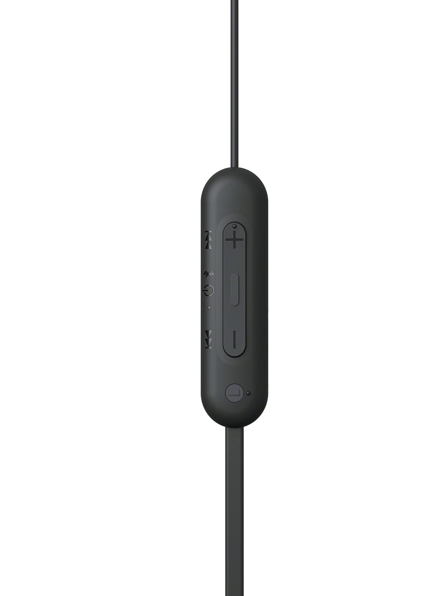 Sony wireless WI-C100 in-ear headphones (up to 25 hours of battery life, optimized for voice assistants, integrated microphone for phone calls, Bluetooth), black, small - WIC100BCE7