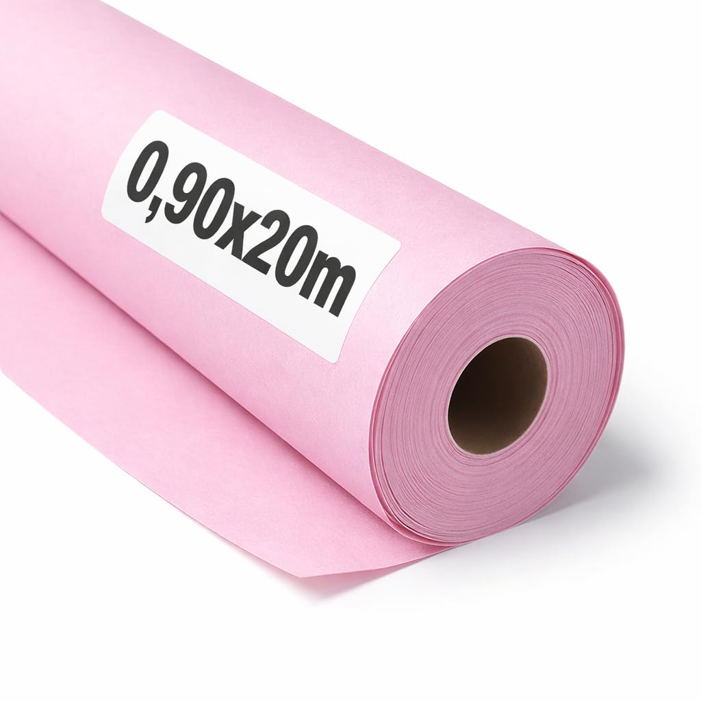 OFITURIA Kraft Paper Pink Pastel - Roll 0.90 × 20 m - 6 Rolls - Wrapping Paper and Packaging Paper - Craft Paper for DIY, Decoration and Sewing Patterns - Tear-Resistant and Easy to Cut - COM620-parent2