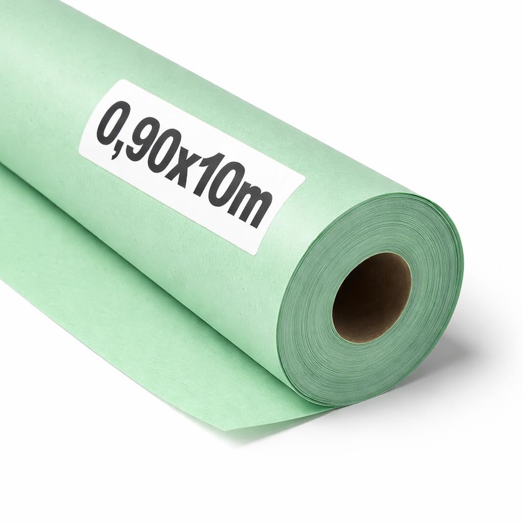 OFITURIA Kraft Paper Green Pastel - Roll 0.90 × 10 m - 3 Rolls - Wrapping Paper and Packaging Paper - Craft Paper for DIY, Decoration and Sewing Patterns - Tear-Resistant and Easy to Cut - COM620-parent2