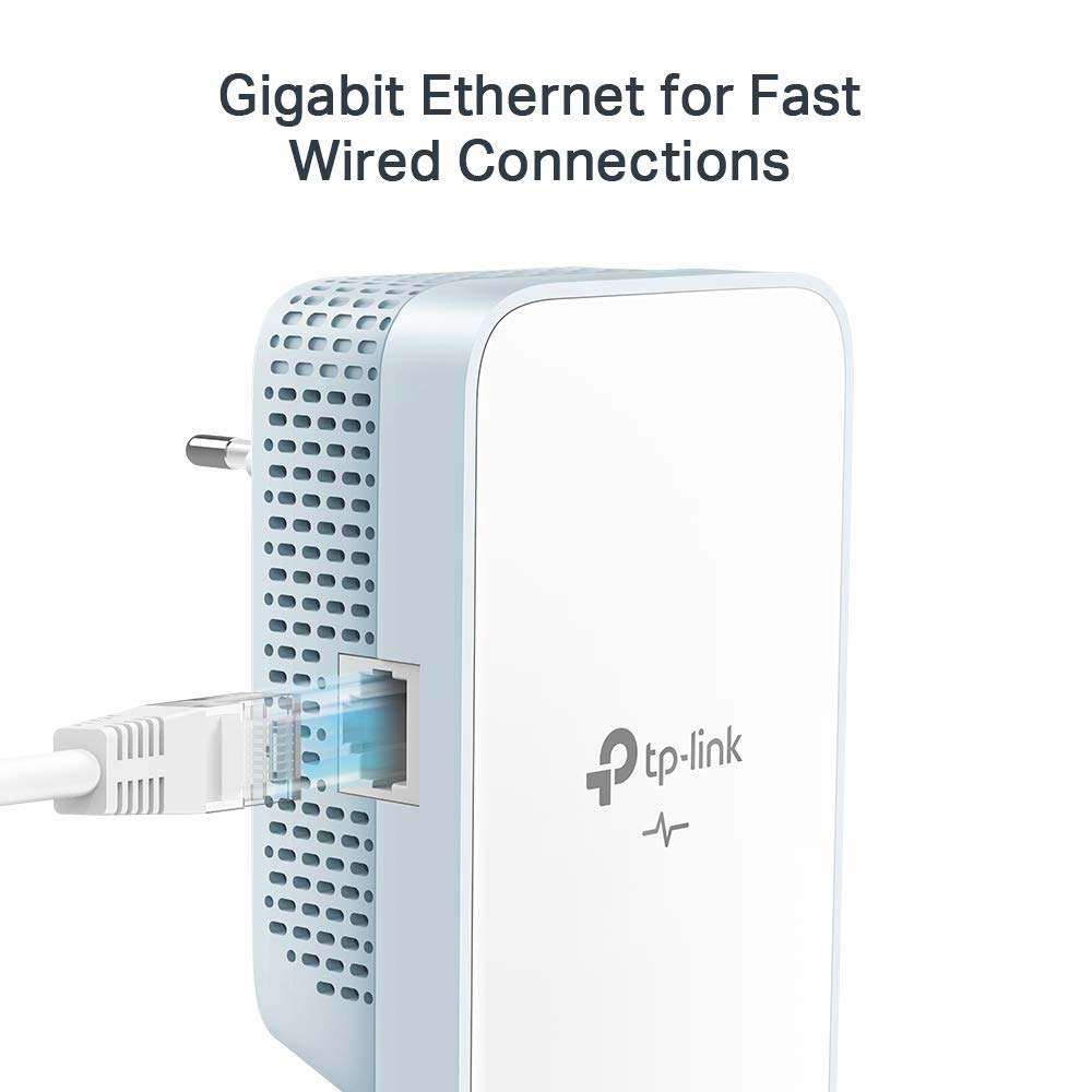 TP-Link TL-WPA1000 powerline kit WiFi, PLC, AV1000 Mbps, AC 1200 WLAN, dual band, 1 gigabit port, plug and play, HomePlug AV2, white