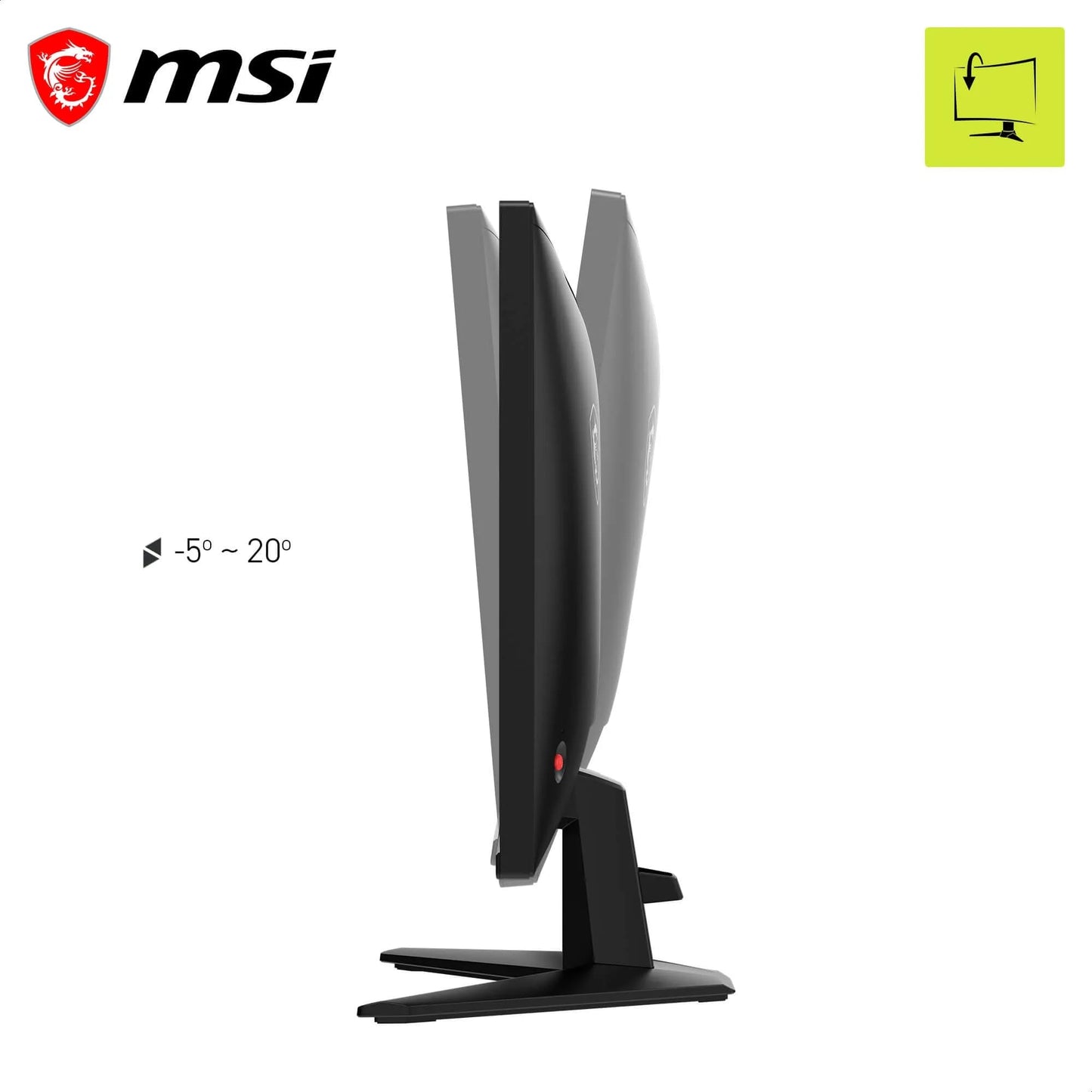 MSI MAG 275FA E20 27" FHD Gaming Monitor, 1920 x 1080 Rapid IPS, 200 Hz, 0.5 ms, HDR Ready, AMD FreeSync Premium, Eye Care, AI Vision, HDMI 2.0b, DP 1.2a, Frameless, VESA Mount, Black - 4711377402385