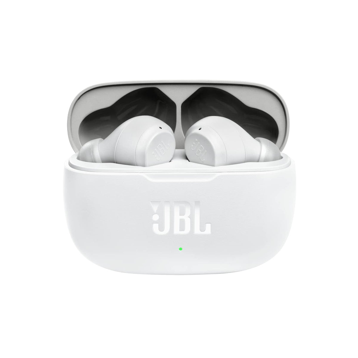 JBL Wave 200 TWS True-Wireless In-Ear Bluetooth Earbuds - White – Wireless earbuds with built-in microphone – Music streaming for up to 20 hours – Includes charging case - JBLW200TWSWHT