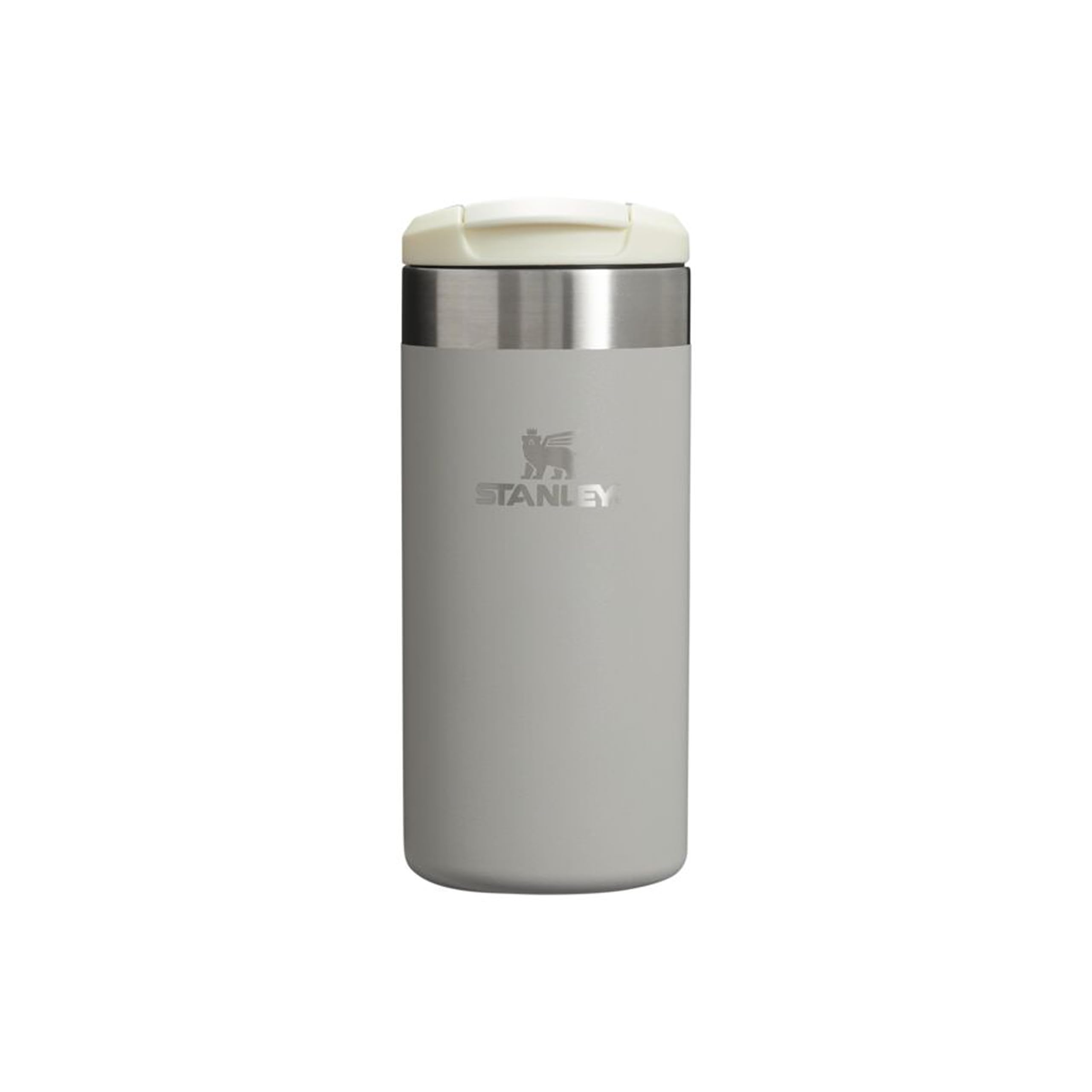Stanley 1913 Aerolight Transit Thermo Mug 0.35L - Keeps Hot for 4 Hours - Dishwasher Safe - Coffee Mug To Go Leak-Proof - Compatible with Common Car Drink Holders - Thermos Flask - Ash - 100000108133