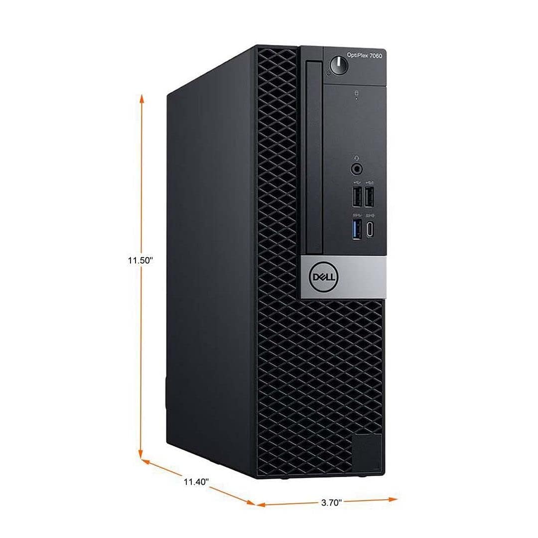 Dell Optiplex 7060 SFF Desktop Computer PC, Intel Core i5-8500, 8GB RAM, 256GB SSD, WiFi, Bluetooth, US QWERTY Keyboard, Windows 11 Pro (Refurbished)