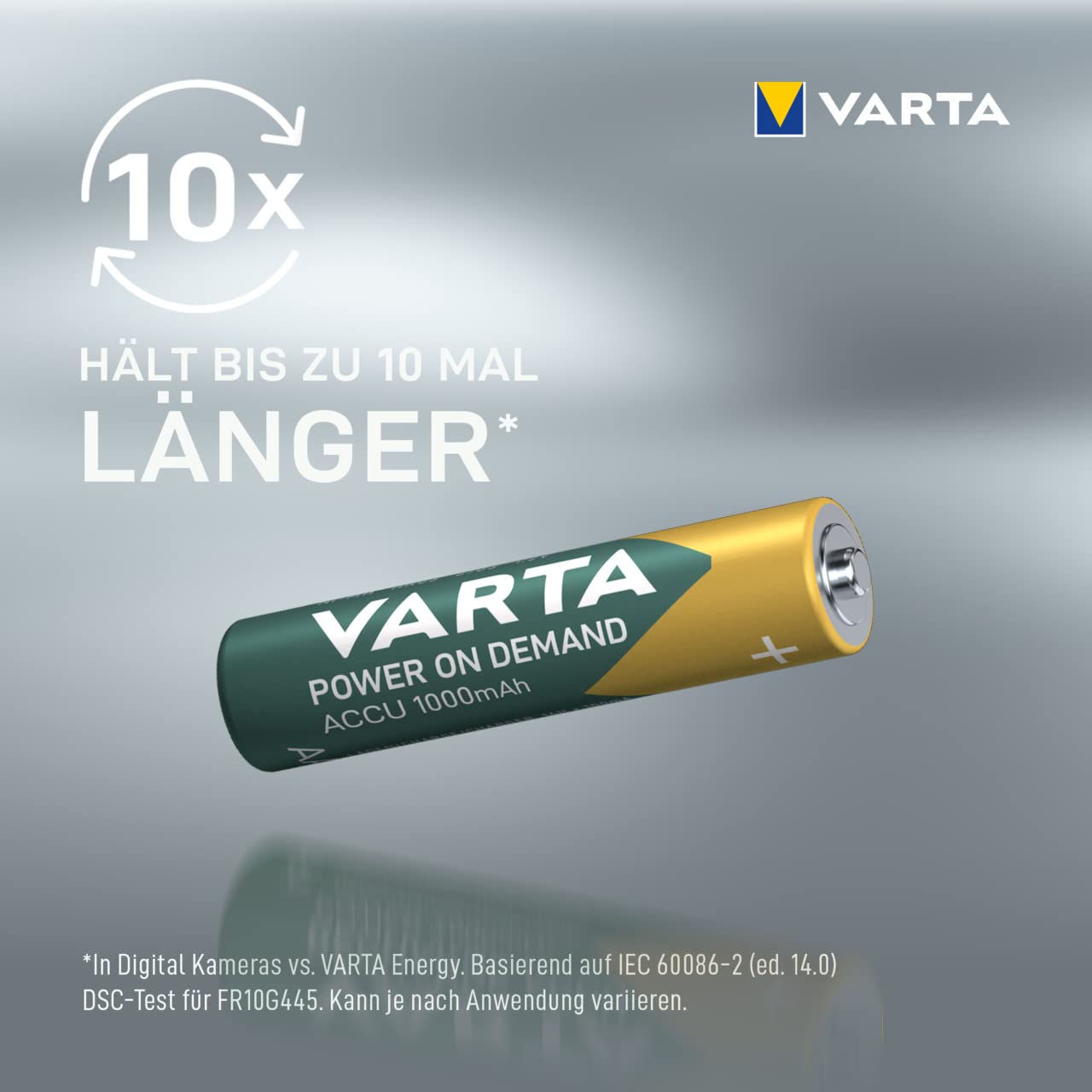 VARTA AAA batteries, rechargeable, 16 pieces, battery, power on demand, 1000 mAh Ni-MH, pre-charged, ready for immediate use [Exclusive to Amazon] - 5703311316