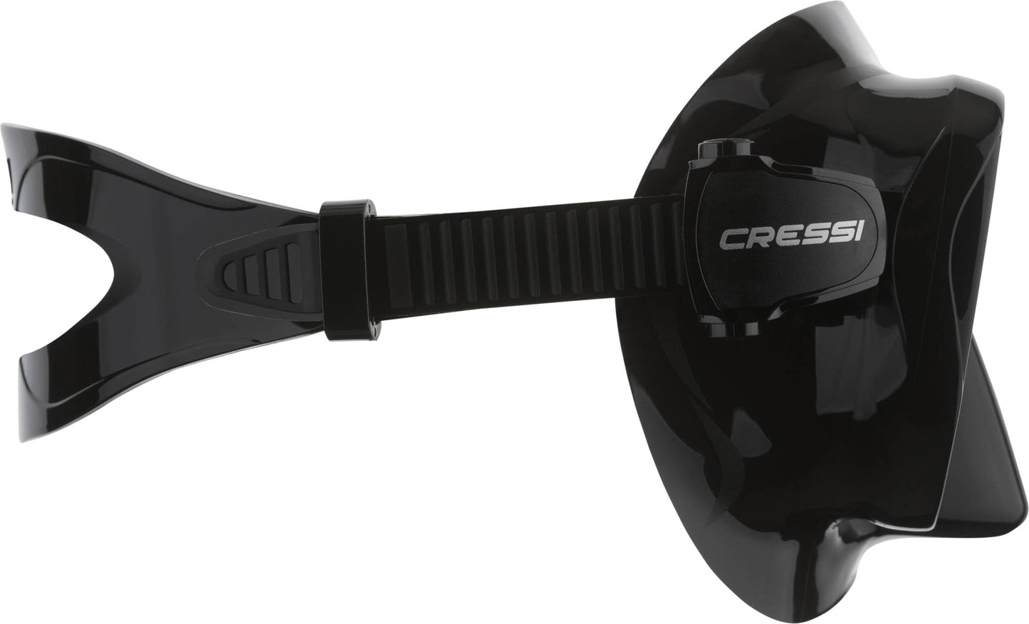 Cressi Frameless Diving Mask F1 - Fog-free Glass Lens, Diving Goggles - Ergonomic Silicone Rim, Snorkel Mask - Dry Snorkel & Snorkel Set - Black/Blue Ultravision Lens - Mask - ZDN282150