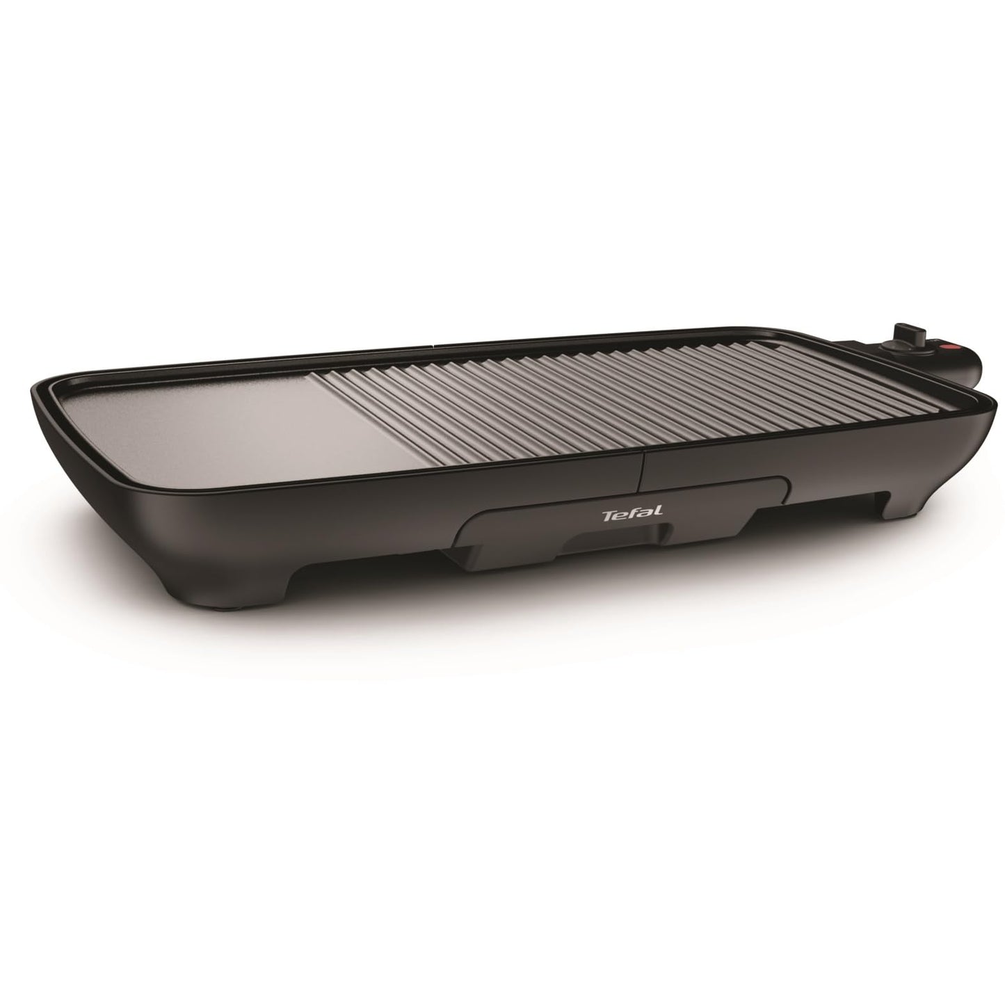 Tefal table grill Malaga, electric grill, adjustable thermostat, non-stick coated grill plate, 2/3 grill, 1/3 Teppanyaki, removable cable, plate and drip tray dishwasher safe, 2000W, TG3918 - TG39182