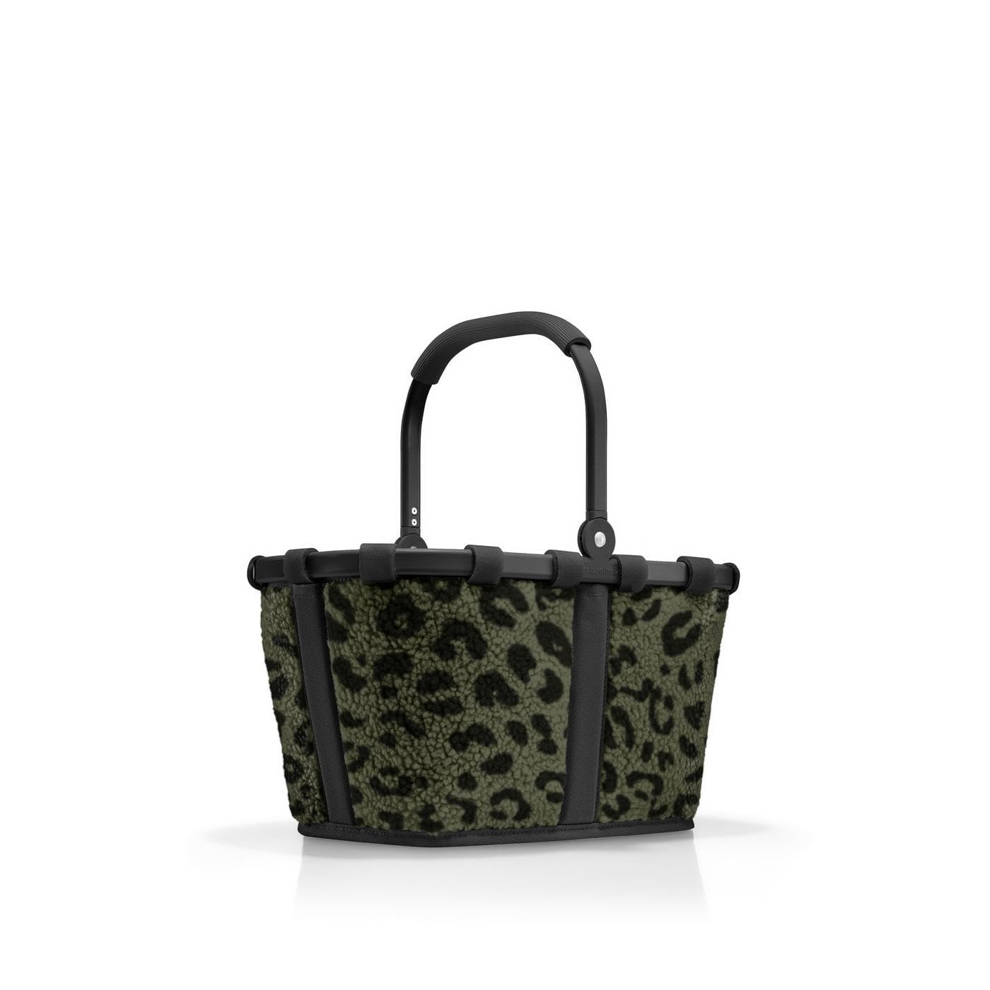 reisenthel carrybag XS teddy leo olive – sturdy shopping basket with practical inner pocket – elegant and water-repellent design - BN5055