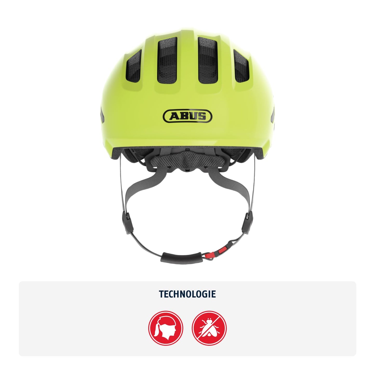 ABUS children's helmet Smiley 3.0 - bicycle helmet with a deep fit, child-friendly designs and space for a braid - for girls and boys - shiny yellow, size M - 67278