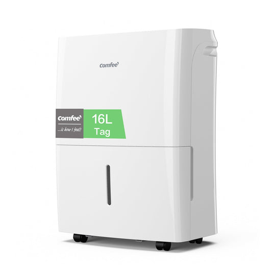 Comfee dehumidifier 16L, room size approx. 80m³ (32m²), smart mode, timer 24H, water tank 3L, APP-enabled, white, MDDF-16DEN7-WF