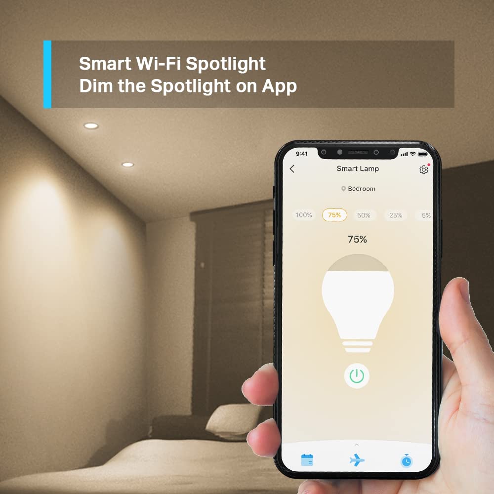 Tapo TP-Link bec inteligent WLAN GU10 L610, 4 bucăți, economisire de energie, 2.9 W echivalent cu 50W, lampă inteligentă dimabilă, accesorii smart home Alexa, compatibil cu Alexa și Google Assistant, Alb