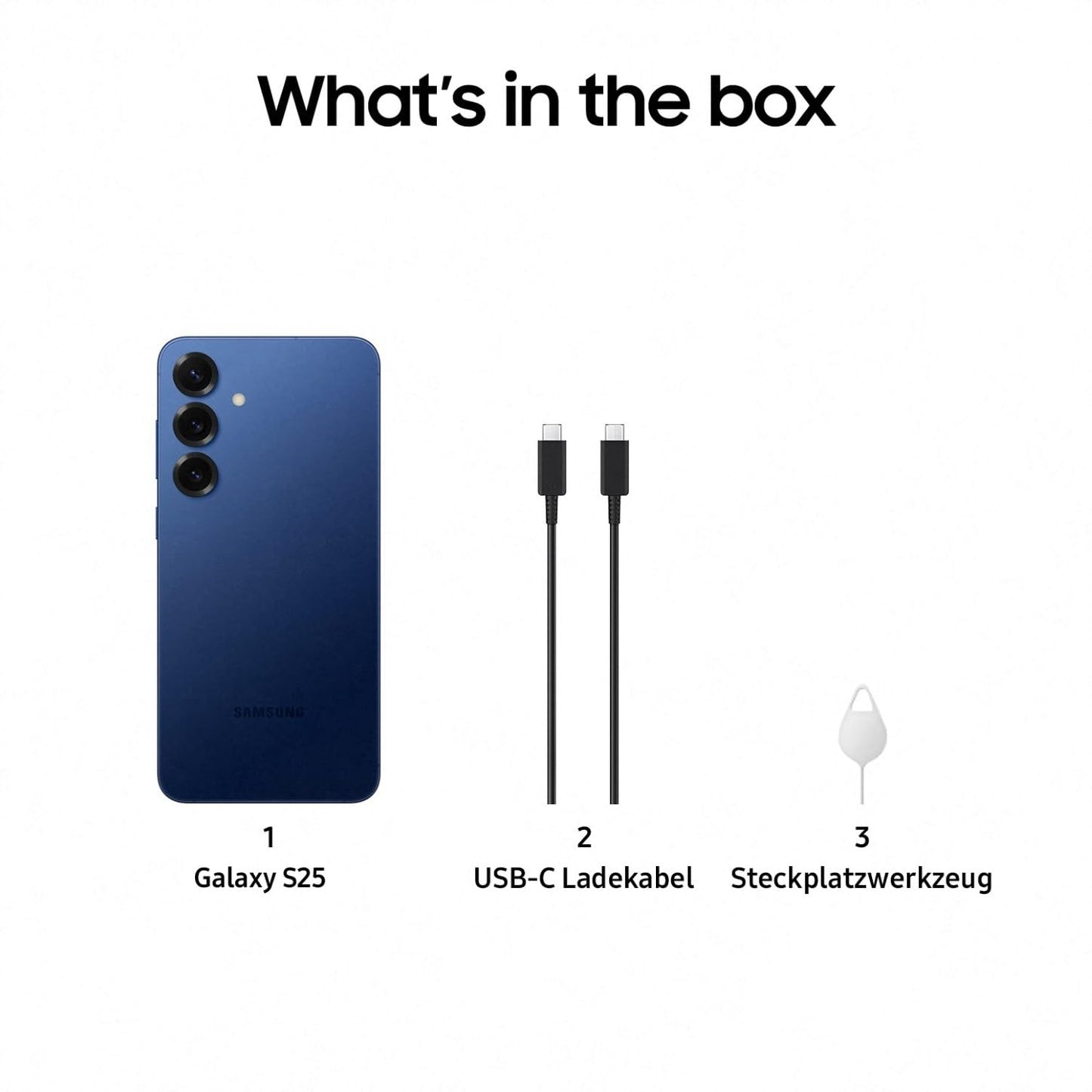 Samsung Galaxy S25 AI Smartphone with Galaxy AI, No Contract, Mobile Phone with Android, 12 GB RAM, 128 GB Storage, 50 MP Camera, Navy, 3 Year Manufacturer's Warranty [Exclusively on Amazon]
