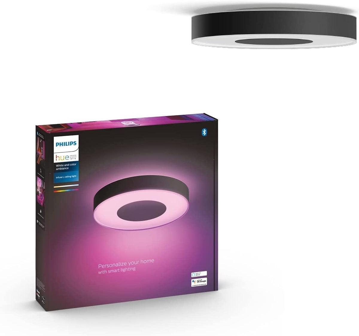 Philips Hue Infuse Plafonieră, Iluminat de cameră, L, Negru - 915005997501