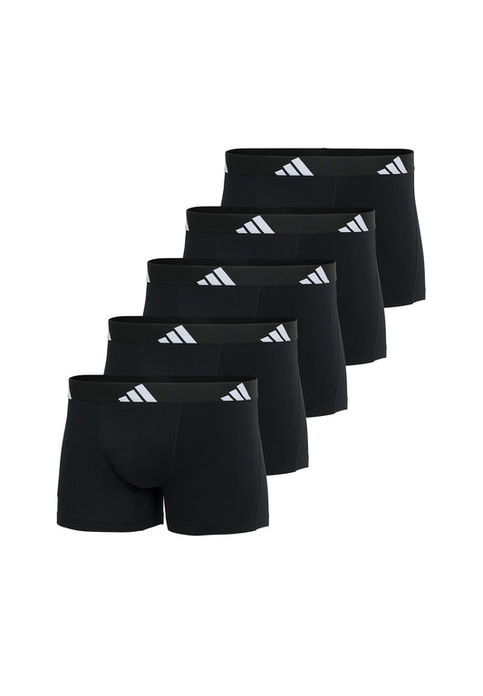 adidas Trunk (5PK) - Active Flex Cotton - Comfortable underwear, 000 Black, XXL - 4AM019