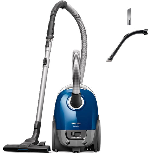 Philips Series 3000 Performer Compact Bagged Vacuum Cleaner - 900W Vacuum Cleaner with Allergy Filter, 9m Range (XD3110/09)