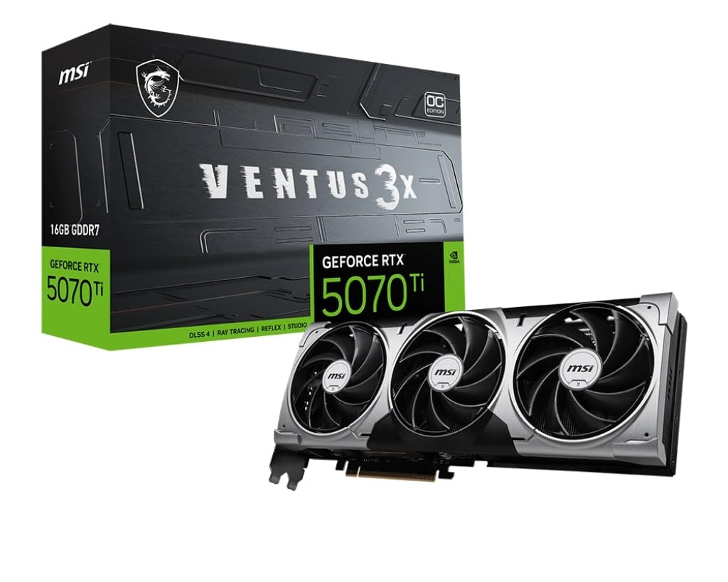 MSI GeForce RTX 5070 Ti 16G Ventus 3X OC - Gaming Graphics Card - V531-092R