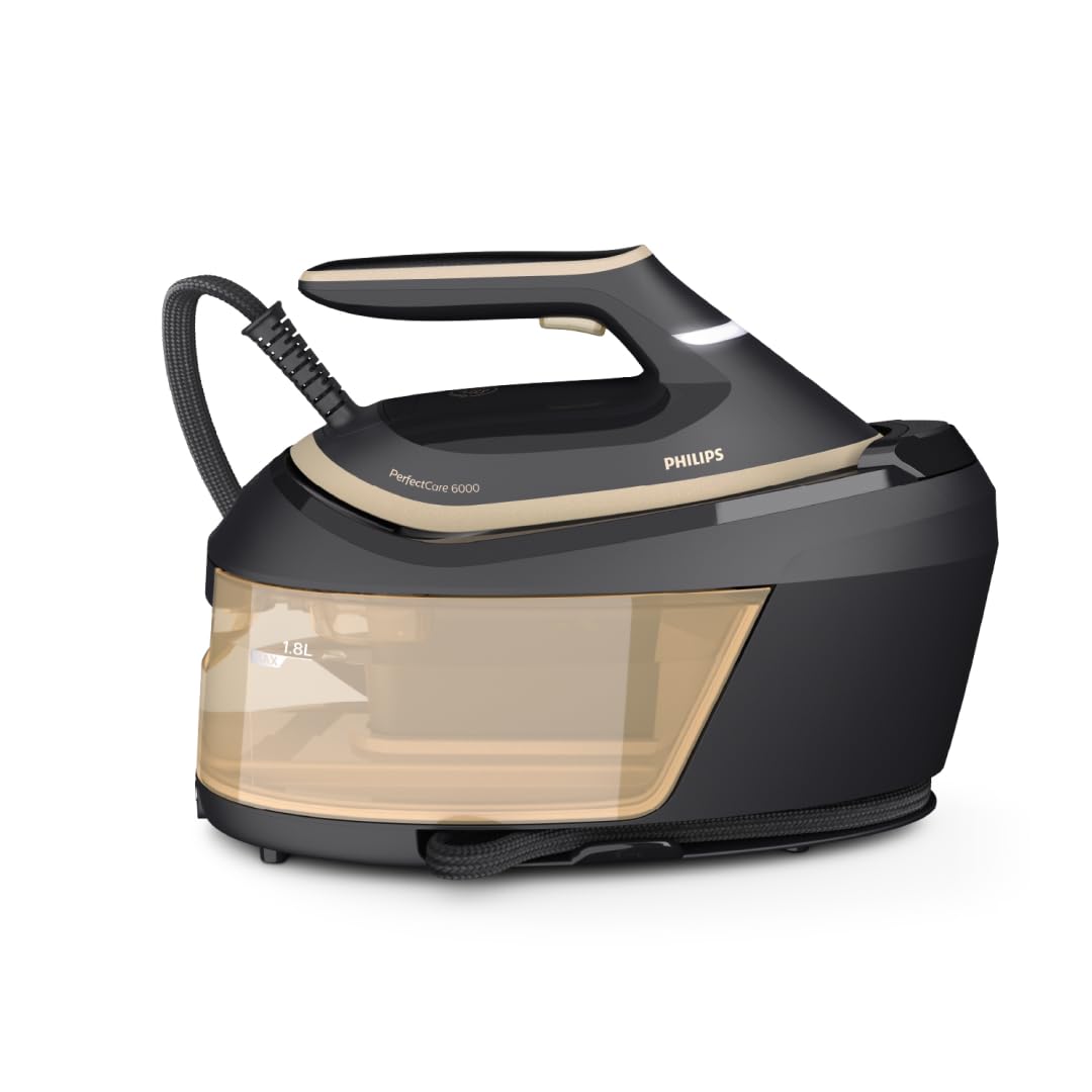 Philips PerfectCare 6000 Series Steam Iron Station, Powerful Steam, Compact Design, 1.8L Removable Water Tank, SteamGlide Advanced Soleplate (PSG6064/80)