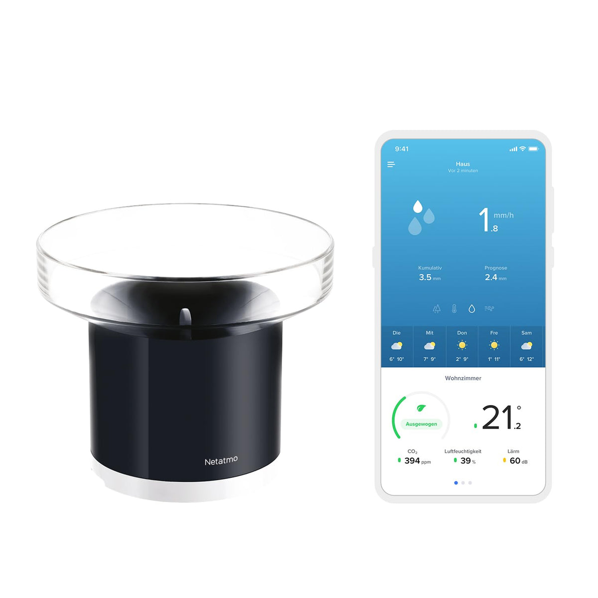 Netatmo Pluviometru wireless pentru stația meteo Netatmo, NRG01-WW