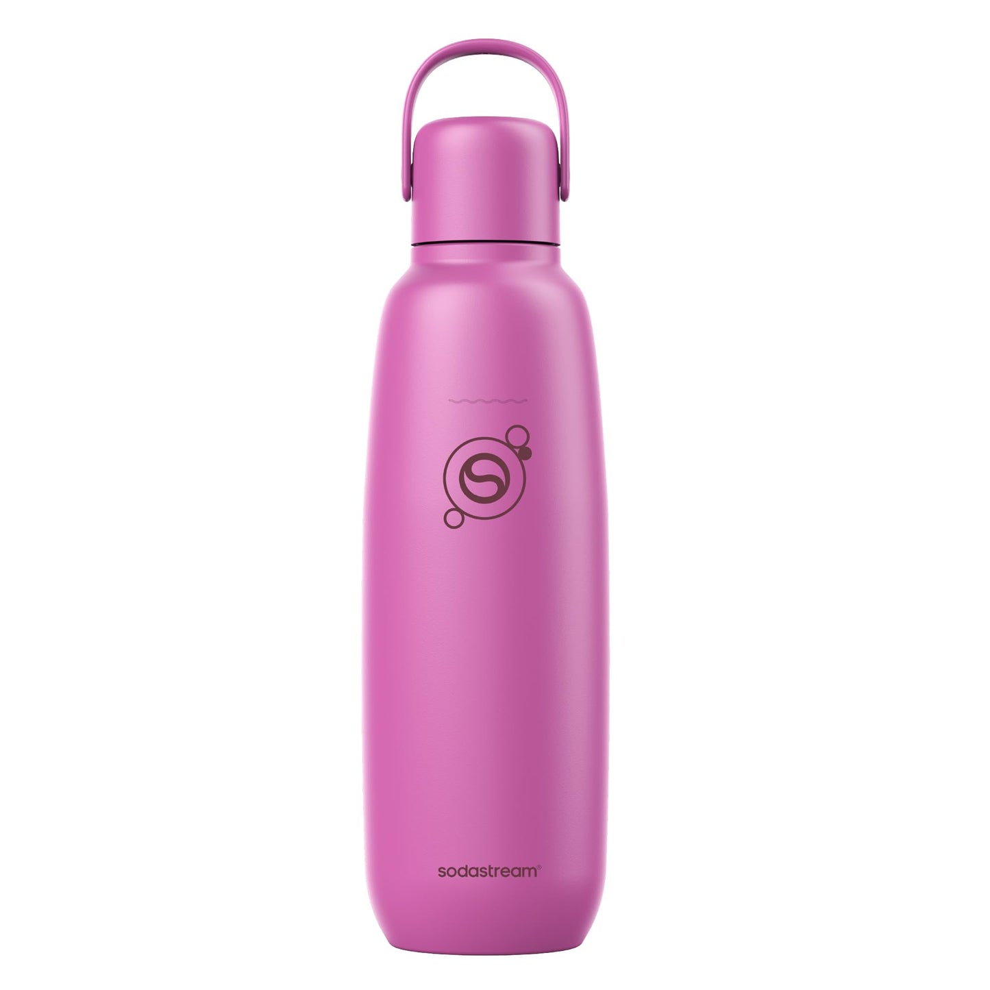 sodastream Fizz & Go Stainless Steel Soda Bottle 0.9L Double Wall Insulated Thermos Bottle Keeps Hot & Cold for Carbonated Drinks Compatible with DUO, TERRA, ART, ENSO & More, Guava Pink - 1062419440