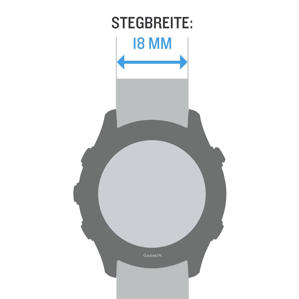 Brățară Garmin cu schimbare rapidă de 18mm, compatibilă cu anumite modele din seriile Forerunner, Venu, vivoactive și Legacy Hero, accesoriu original - 010-12932-0F