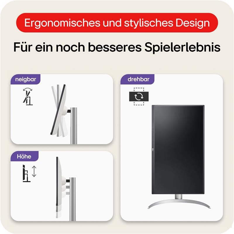 LG 27UP650K-W.AEU (27 inch) 4K UHD IPS Monitor, DisplayHDR™ 400, 95% DCI-P3, 2X HDMI 2.0, Alb