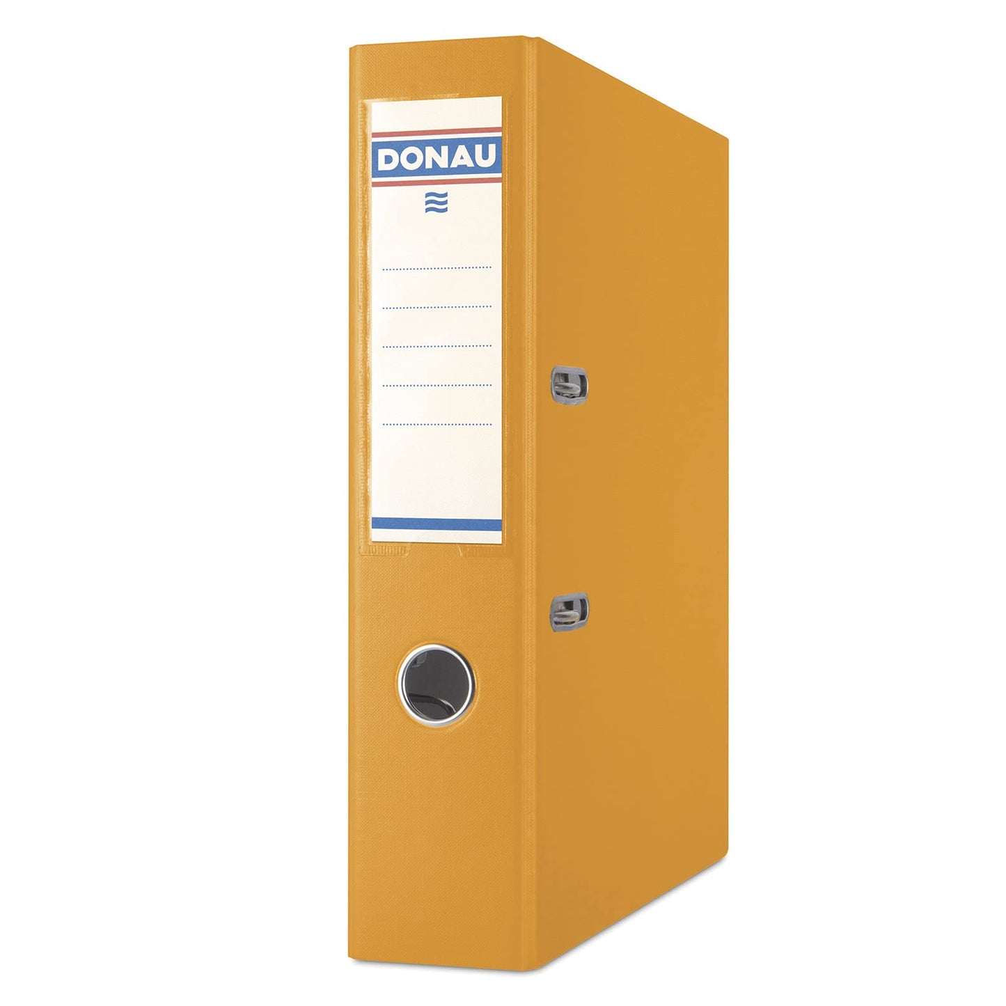 Donau Premium Wide Folder Pack of 10/DIN A4/7.5 cm/10 Pieces/Orange/Plastic Cover PP/Carton Paper Slot Folder Office Folder File Ring Binder/Green Dot - 3975001PL-12