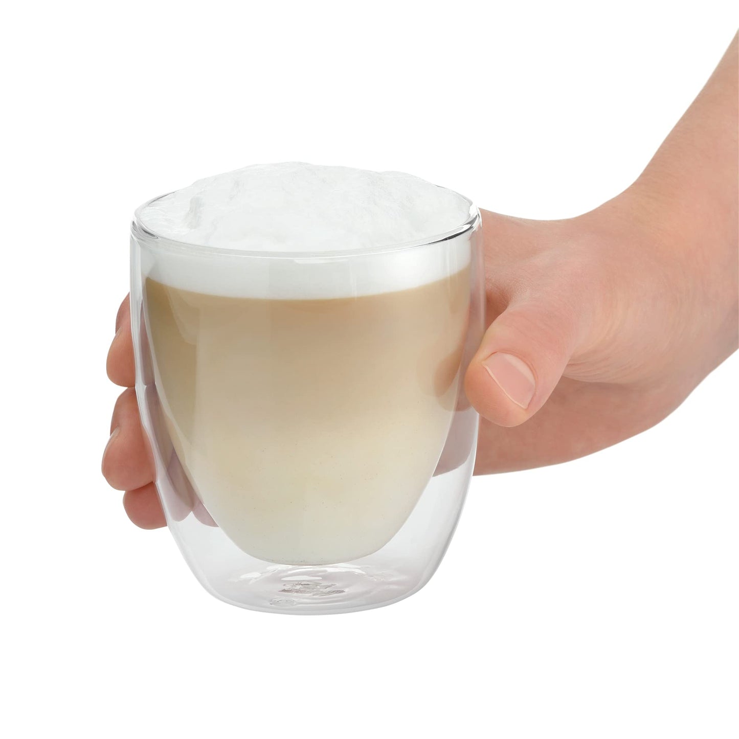 WMF cult double-walled cappuccino glasses set of 6, double-walled glasses 250ml, floating effect, thermal glasses, heat-resistant tea glass, coffee glass - 901412000