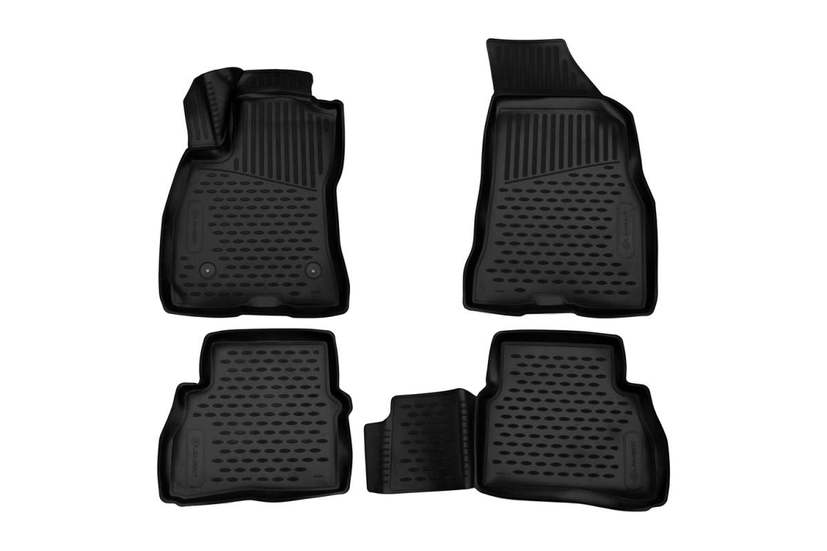 Element 3D rubber floor mats suitable for FIAT Doblo | Mk2, II | 2010-2020 | 100% custom-fit all-weather floor mats made of TPE, high edge, waterproof, non-slip, odorless - Fiat
