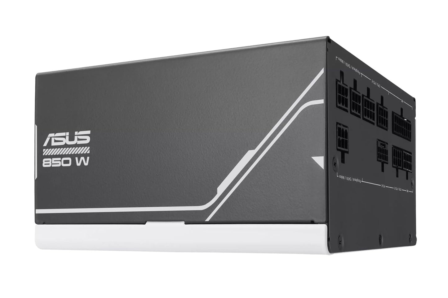 ASUS Prime 850W Gold power supply (850 watts, for all-round PCs and gaming PCs, 80 Plus Gold certification, ATX 3.1 compatible, PCIe 5.1, fan with double ball bearings, black/white) - 90YE00U0-B0NA00