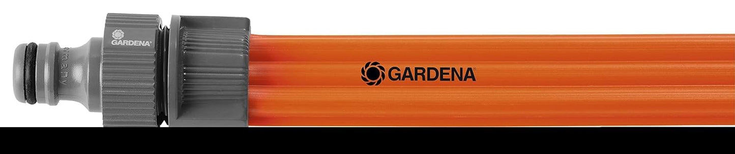 Gardena hose sprinkler: spray sprinkler for narrow beds and zones, plant-friendly fine spray mist, suitable for many connections, length adjustment possible, 15m, orange (996-20), standard - 0996-20