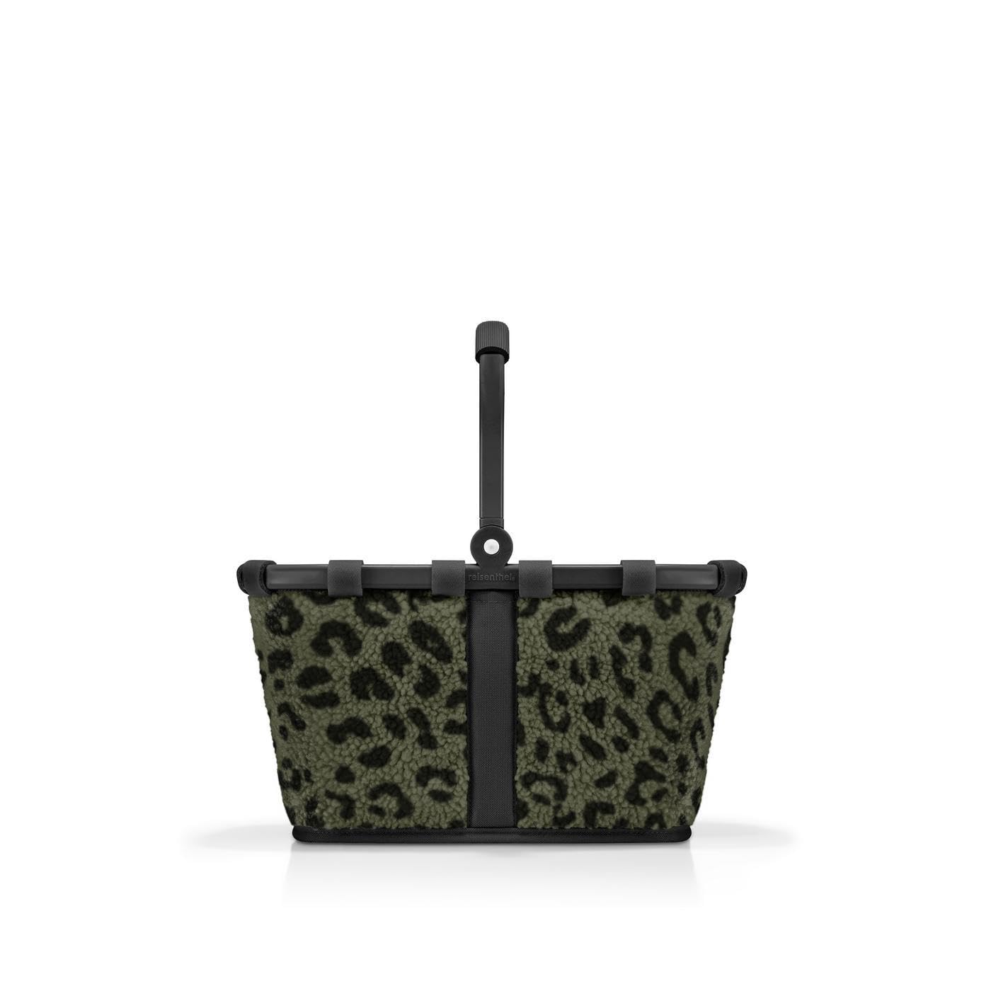 reisenthel carrybag XS teddy leo olive – sturdy shopping basket with practical inner pocket – elegant and water-repellent design - BN5055