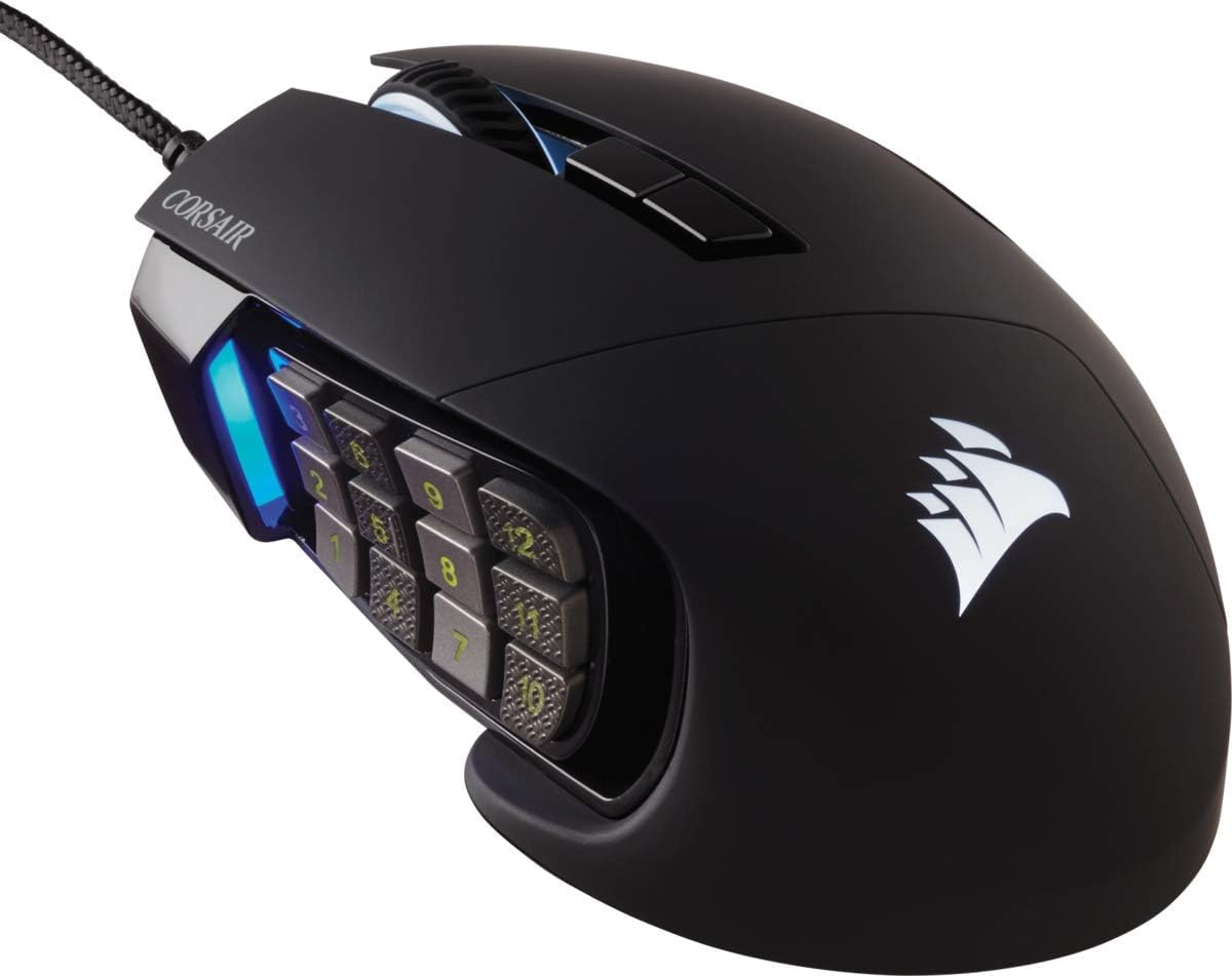 Corsair Scimitar RGB Elite Wired MOBA/MMO Gaming Mouse - Black - CH-9304211-EU