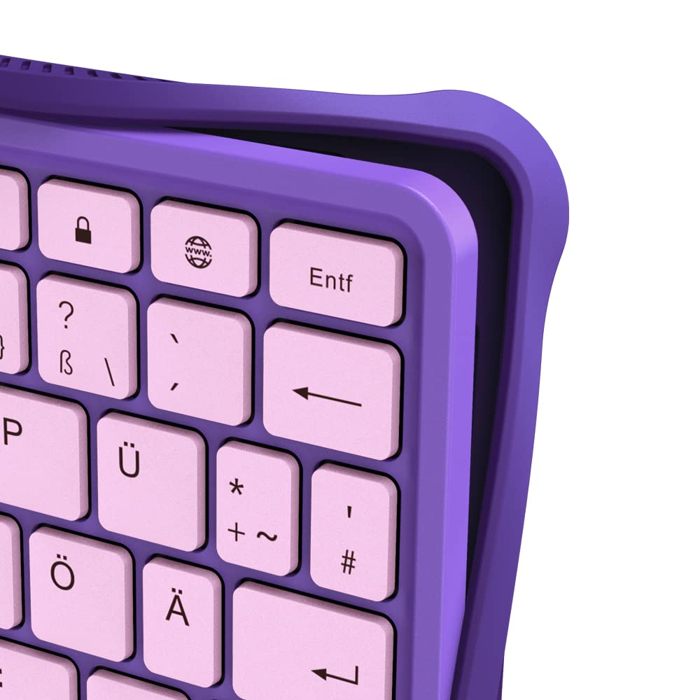 Made for Amazon Kids Purple Wireless Bluetooth Keyboard for Fire HD 10 Kids and Kids Pro Tablets - KAW0006
