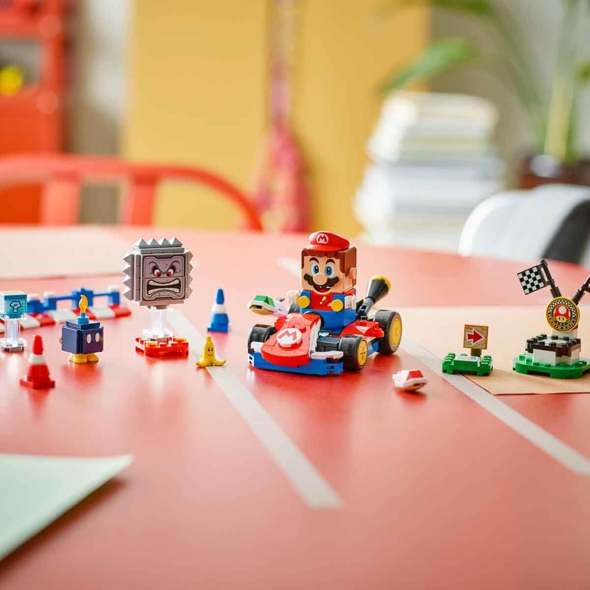 LEGO Mario Kart - Interactive Mario & Standard Kart - Nintendo Toy - Game Race Track with Car, 3 Figures, Podium & Barriers - Gamer Gift for Boys & Girls from 7 Years - 72043