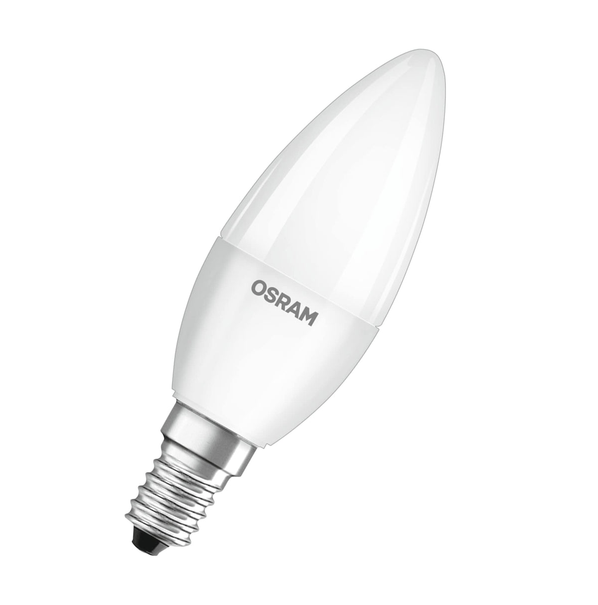 Osram LED Base Classic B, in candle shape with E14 base, not dimmable, replaces 40 watts, matt, warm white - 2700 Kelvin, 40 pack - 4058075819474