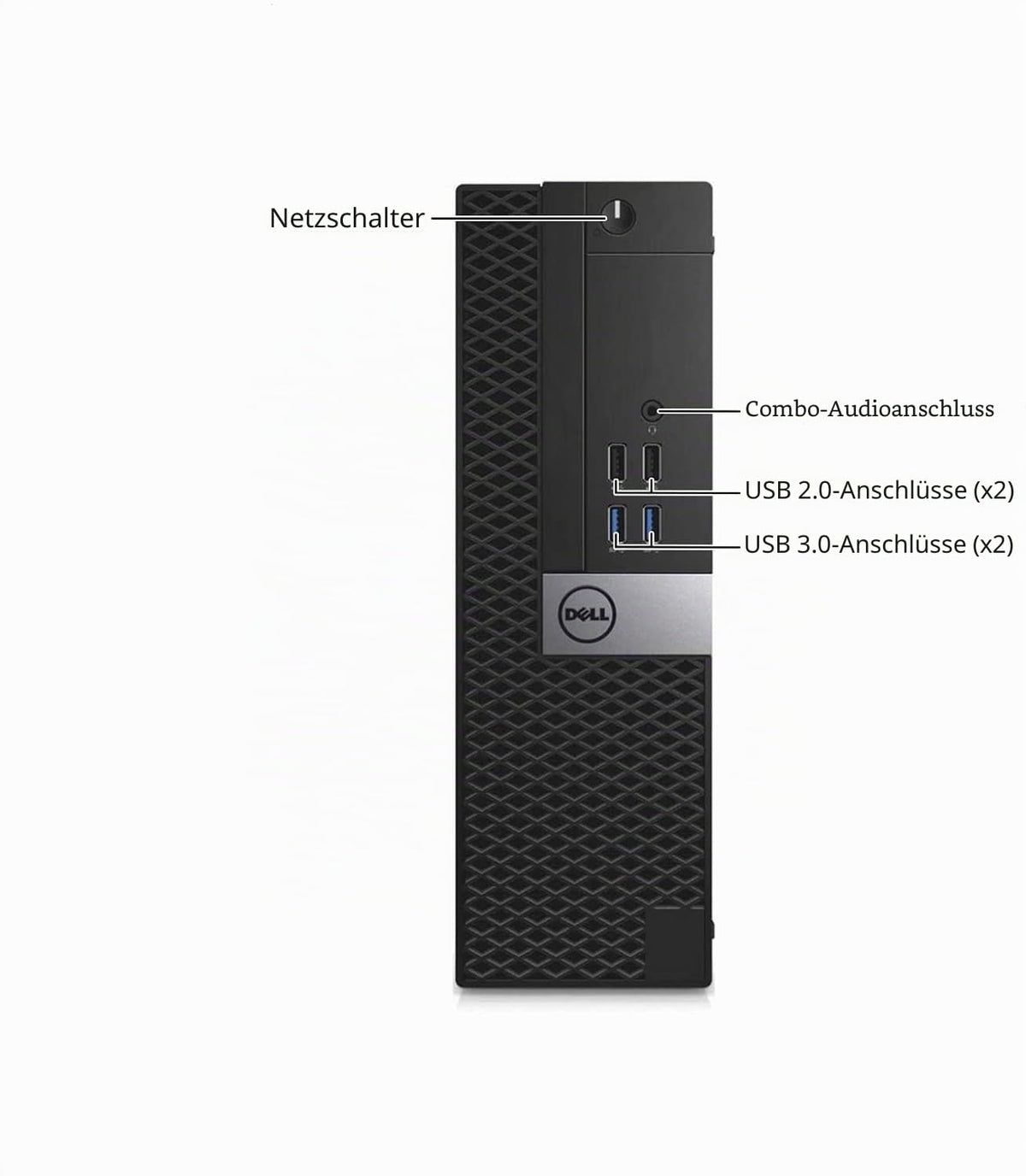 Dell Optiplex 5050 SFF Desktop PC, Intel Core i5-7500, 8 GB RAM, 256 GB SSD, WLAN, Bluetooth, US Layout, Windows 11 Pro (Refurbished)