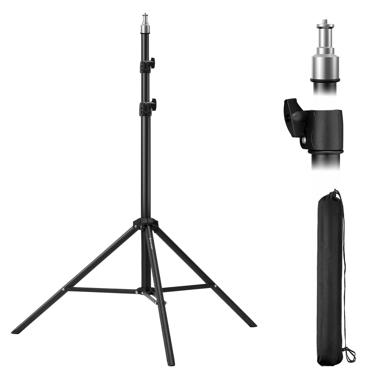 K&F CONCEPT 230CM Metal Photography Light Stand with Tripod Bag & 1/4" Srew - KF34.041U