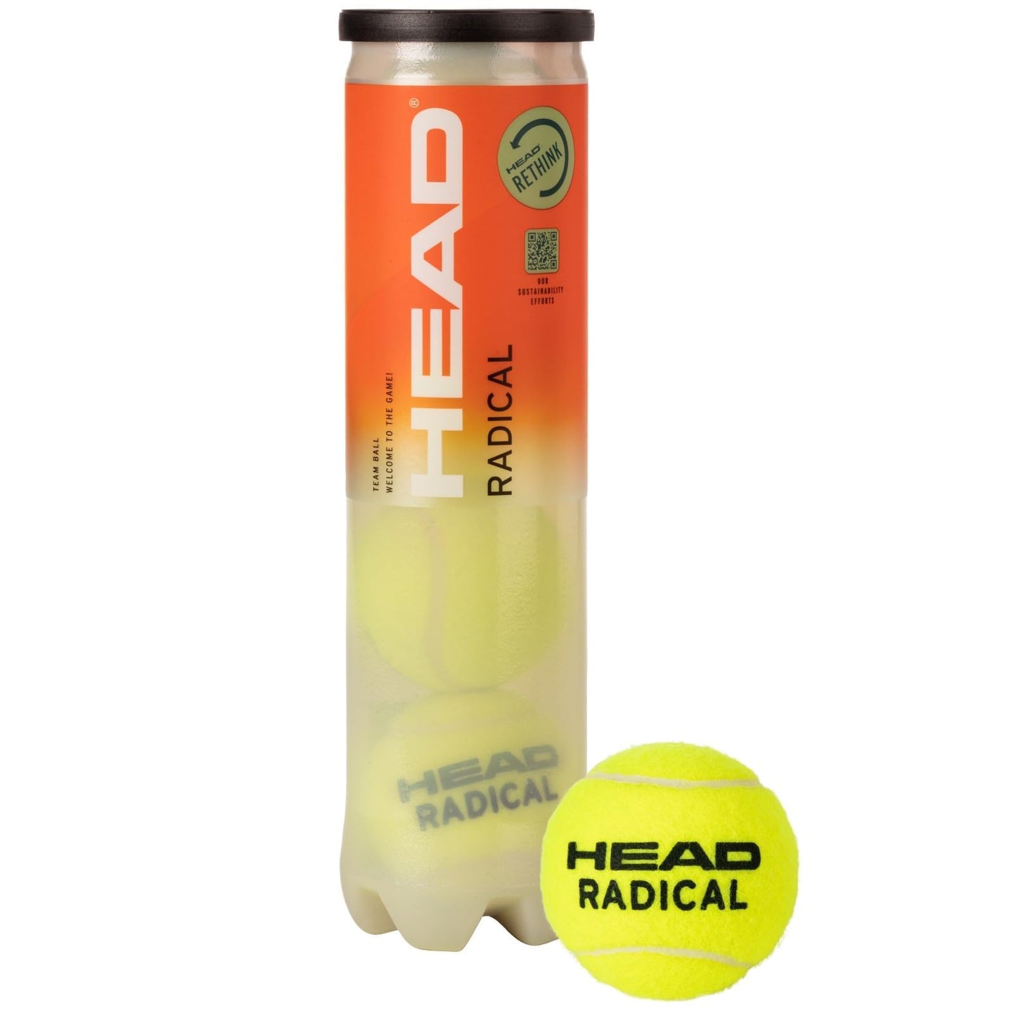 HEAD Radical Tennis Ball (3 x 4 Pack) Amazon Exclusive, Yellow (Pack of 2) - 575701