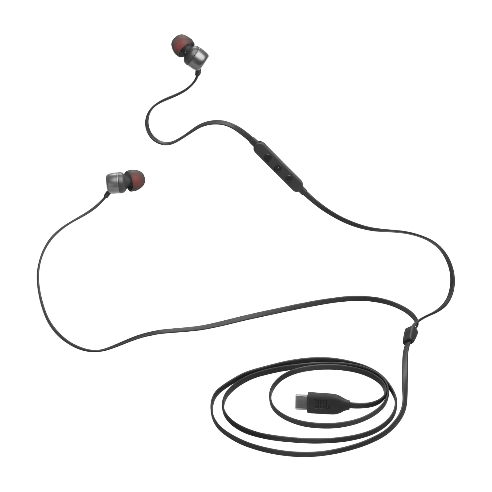 JBL Tune 310 C Headphones - Wired in-ear headphones with JBL Pure Bass Sound, microphone and USB-C port - Black - JBLT310CBLK