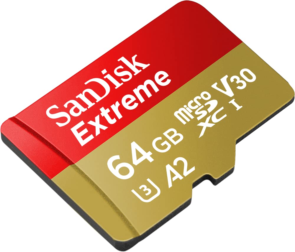 SanDisk Extreme microSDXC UHS-I Speicherkarte 64 GB für - SDSQXAH-O64G-GN6AA